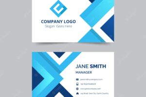 Business card template in abstract design