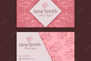 Business card template in elegant style