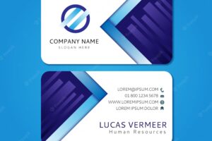 Business card template with abstract shapes with abstract shapes
