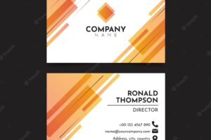 Business card template with abstract shapes