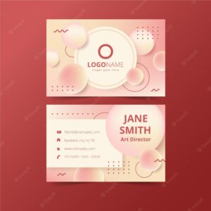 Business card template with gradient colors