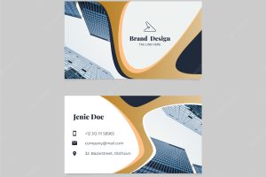 Business card template with photo theme