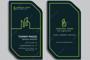 Business card unique shape corporate professional template