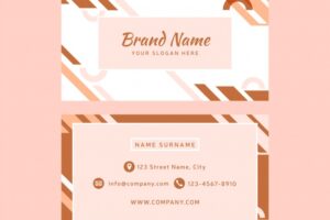 Business card with abstract shapes
