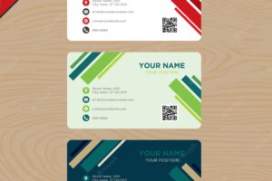 Business card with color bars