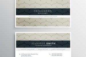 Business card with an elegant pattern