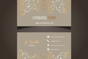 Business card with gold stars