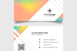 Business card with gradient template