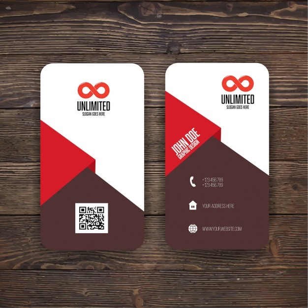 Business card with rounded edges