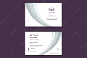 Business card with yoga template