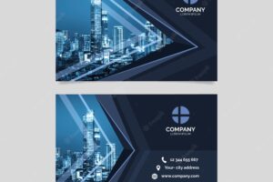 Business corporate card template with photo