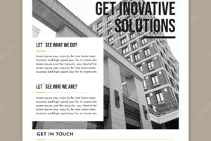 Business solutions squared flyer template