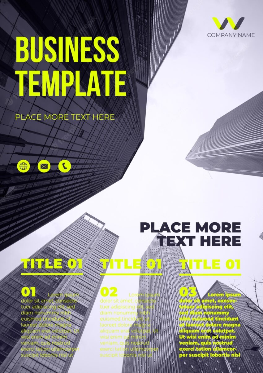 Business template style with photo