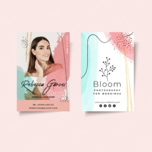 Business woman id card template