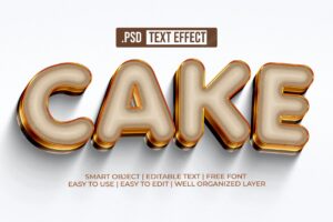 Cake text style effect