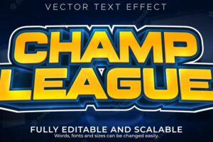 Champion sport text effect, editable basketball and football text style