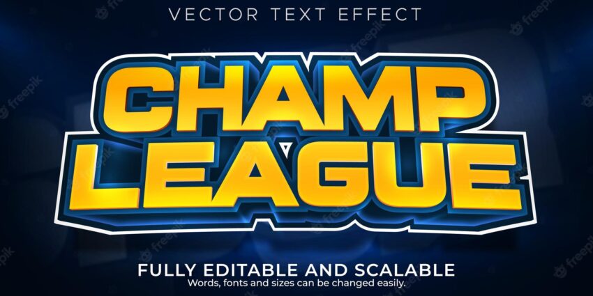 Champion sport text effect, editable basketball and football text style