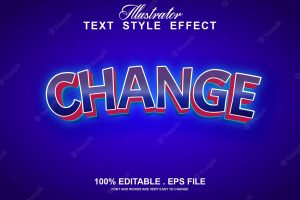 Change text effect editable