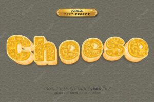Cheese editable text effect