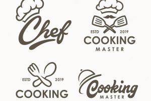 Chef cooking logo template