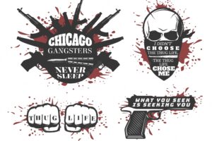 Chicago gangster quotes set
