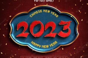 Chinese new year editable text effect