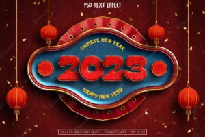 Chinese new year editable text effect