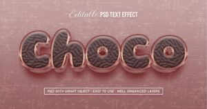 Choco text editable 3d style text effect