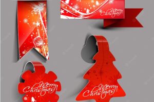 Christmas colorful sticker design