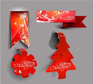 Christmas colorful sticker design