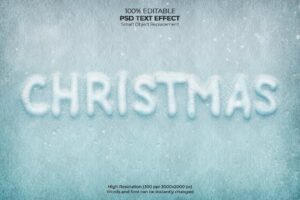 Christmas frost text effect