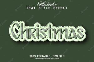 Christmas text effect editable