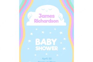 Chuva de amor baby shower invitation