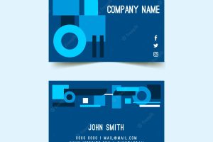Classic blue business card template