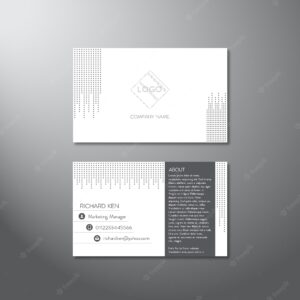 Classic elegant white business card