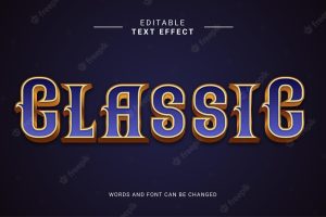 Classic style text effect