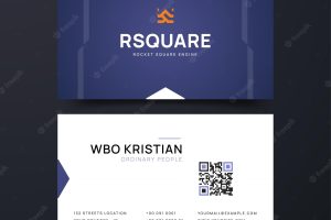 Classical modern luxury purple orange business card template