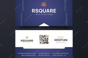 Classical modern luxury purple orange business card template