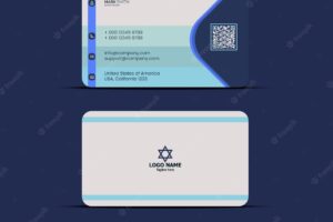 Clean professional business card template free eps