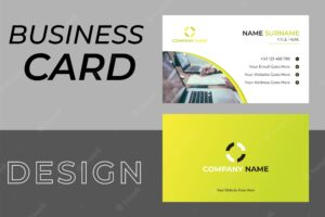 Clean style modern company business card template