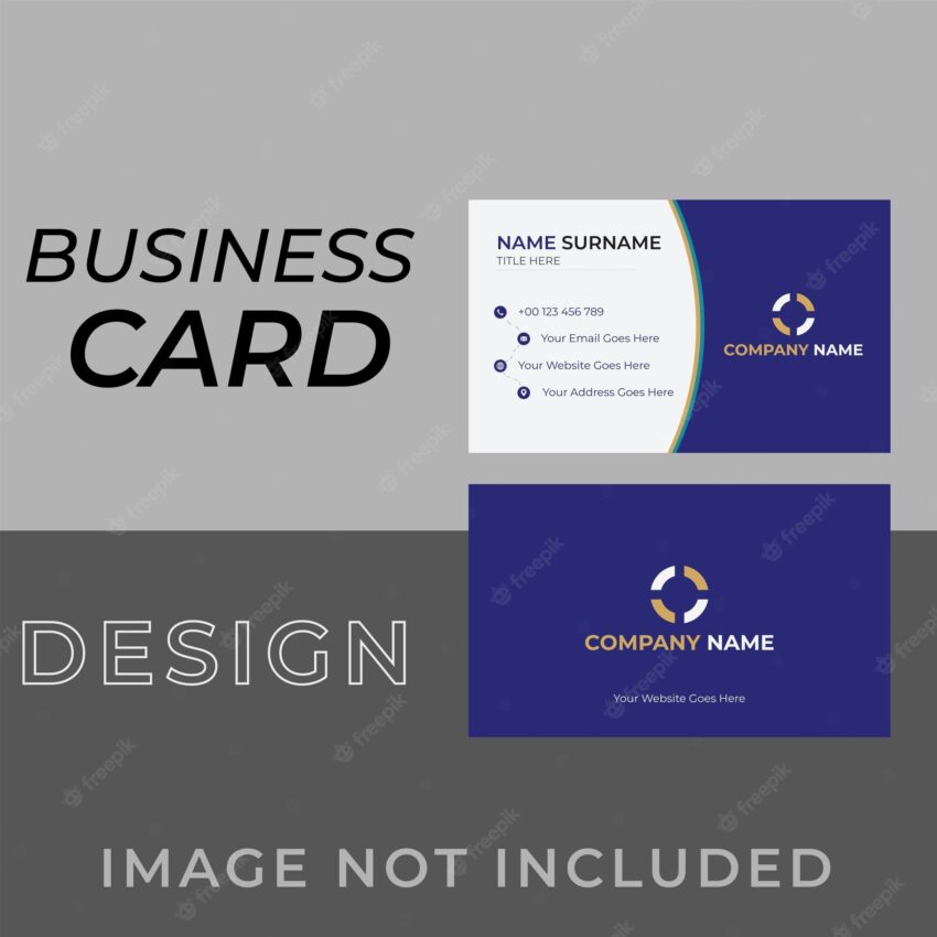 Clean style modern company business card template