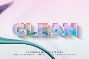 Clean text style effect