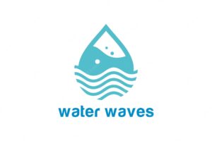 Clean water wave logo design