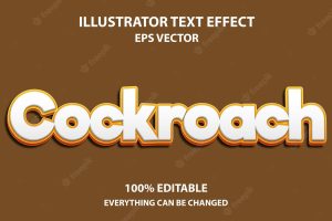 Cockroach editable text effect