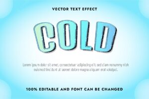 Cold editable text effect