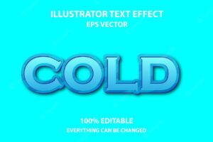 Cold editable text effect