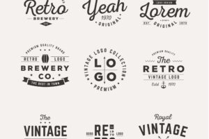 Collection of different vintage logos