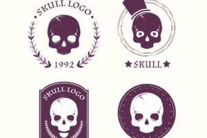 Collection of vintage skull logos
