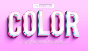 Color text style effect