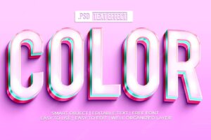 Color text style effect